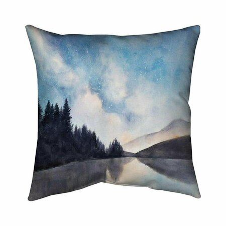 FONDO 20 x 20 in. Lakeview by Night-Double Sided Print Indoor Pillow FO2793613